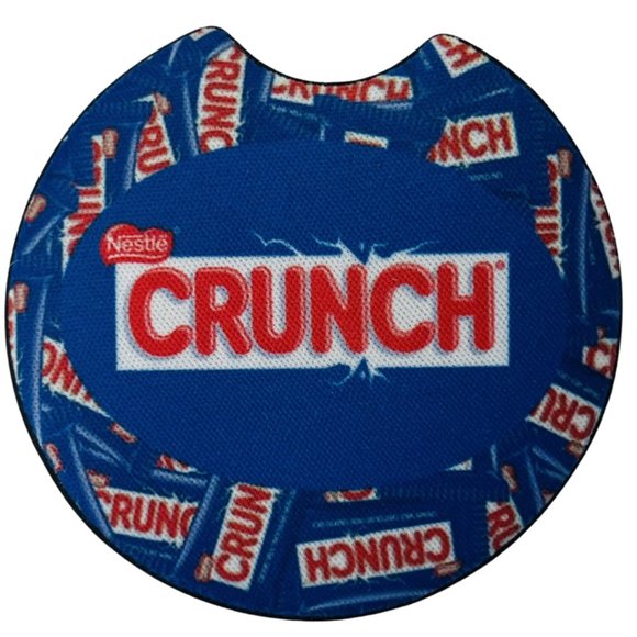 Car Coasters Crunch Nestle Chocolate Candy Bar Snack Set of 2 Neoprene B - Picture 3 of 8